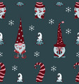 christmas seamless pattern with scandinavian vector image