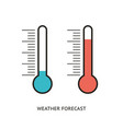 flat design icons of thermometer vector image