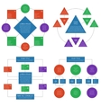 hierarchy diagrams flowchart infographics vector image vector image