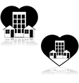 love the neighborhood vector image