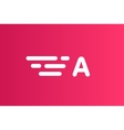 fast line letter a logo monogram vector image vector image