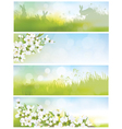 spring banners nature vector image vector image