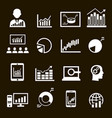 business analysis diagrams icons graphic vector image vector image