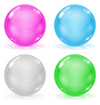 glass balls set of 3d shiny sheres isolated vector image