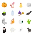 halloween isometric 3d icons vector image