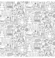 winter doodle seamless pattern vector image