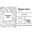 business card template contour map bar fathion vector image
