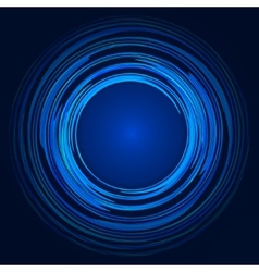 abstract blue green and yellow swirl circle vector image