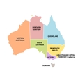 australia map with states and territories vector image