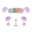 cute panda face poster vector image