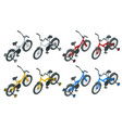 isolated icon isometric kid s bicycle on white vector image