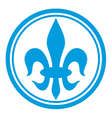 lily flower - heraldic symbol fleur de lis vector image