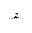 logo on which an abstract image a raven vector image