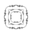 set ornamental vintage frames hand drawn ink vector image