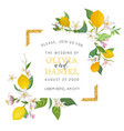 botanical wedding invitation card save date vector image vector image
