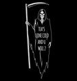 grim reaper with scythe vector image vector image
