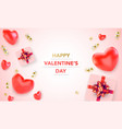 happy valentines day background with heart vector image