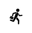 a man is running with briefcase vector image
