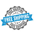 free shipping stamp sign seal vector image