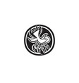holyspirit silhouette logo vector image