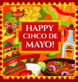 mexican cinco de mayo fiesta holiday greetings vector image vector image