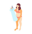 plus size woman icon vector image