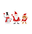collection of christmas and new year characters vector image