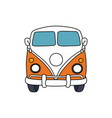combi van doodle icon color vector image