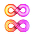 isolated infinity glowing shape unlimited symbol vector image