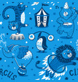 circus seamless pattern vector image vector image