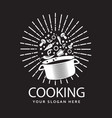 cooking process on pan vector image vector image