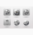 door locks in set isolated on white vector image vector image