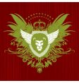 heraldry with lion head vector image vector image