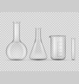 laboratory transparent glassware vector image