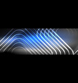 shiny neon glowing techno lines hi-tech vector image