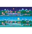 flat landscape vector image