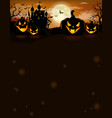 halloween party invitation with dracula castle vector image