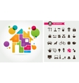 home - infographics and icon set vector image