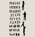 people silhouettes vector image