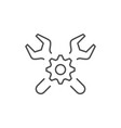 settings line icon or mechanical concept vector image vector image