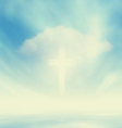 christian glowing cross vector image