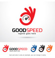good speed logo template vector image