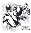 boxing match - retro on grunge vector image