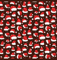 santa christmas hat seamless vector image
