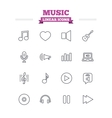 music linear icons set thin outline signs vector image vector image