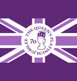 queens platinum jubilee celebration poster vector image vector image