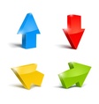 set of icons pointer arrows 3d vector image