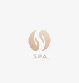 spa letter s yin yang hands logotype relax vector image