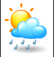 a sun and cloud vector image