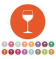 wineglass icon goblet symbol flat vector image vector image